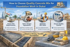 How to Choose Quality Concrete Mix for Foundation Work in Dubai